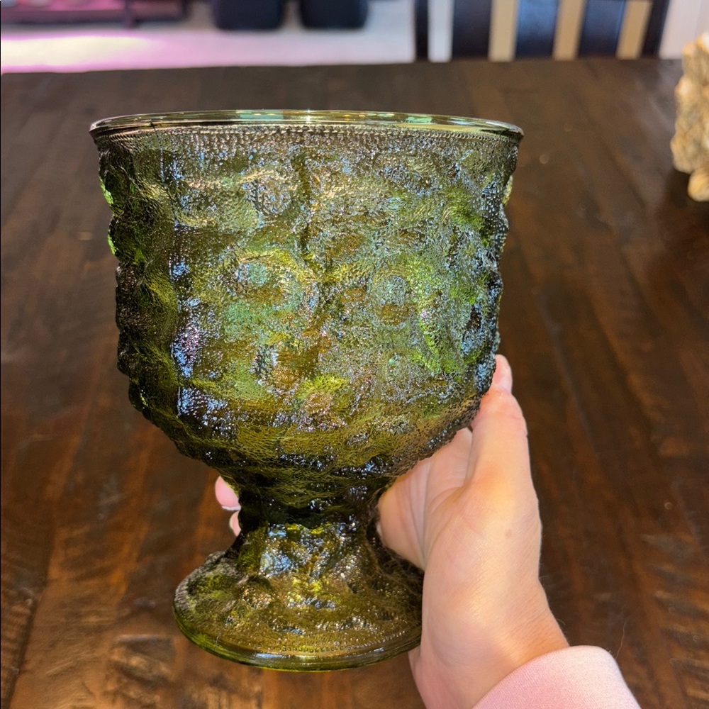 Textured Green Goblet E.O Brody
